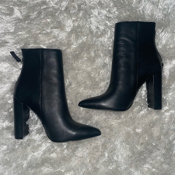 Ankle Boots Steve Madden Trista Black Leather Steve Madden Shoes